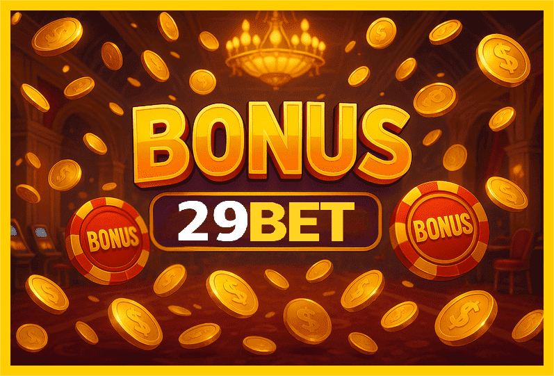 Imagem promovendo bônus 29BET com recompensas imperdíveis.